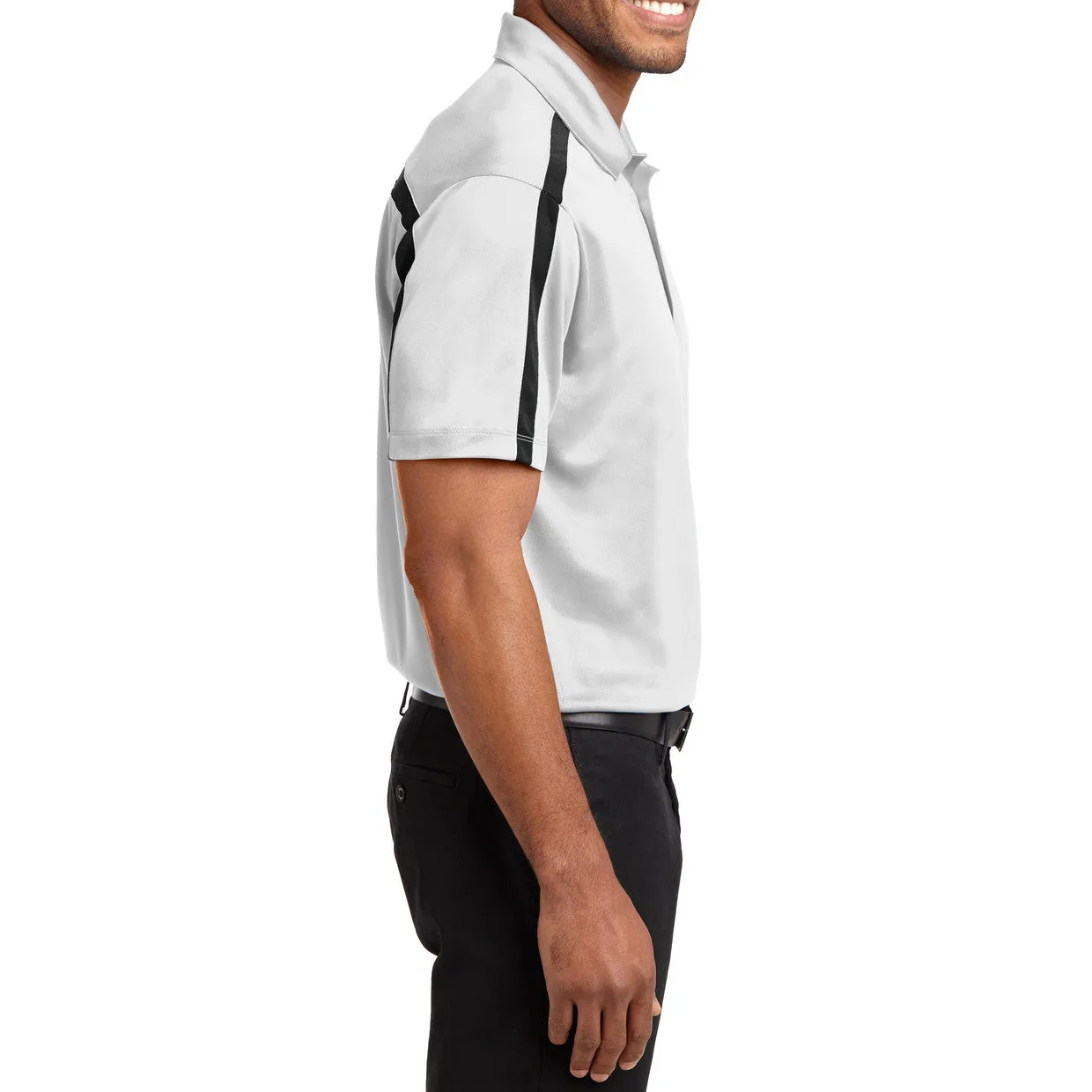 Men's Silk Touch Performance Colorblock Stripe Polo