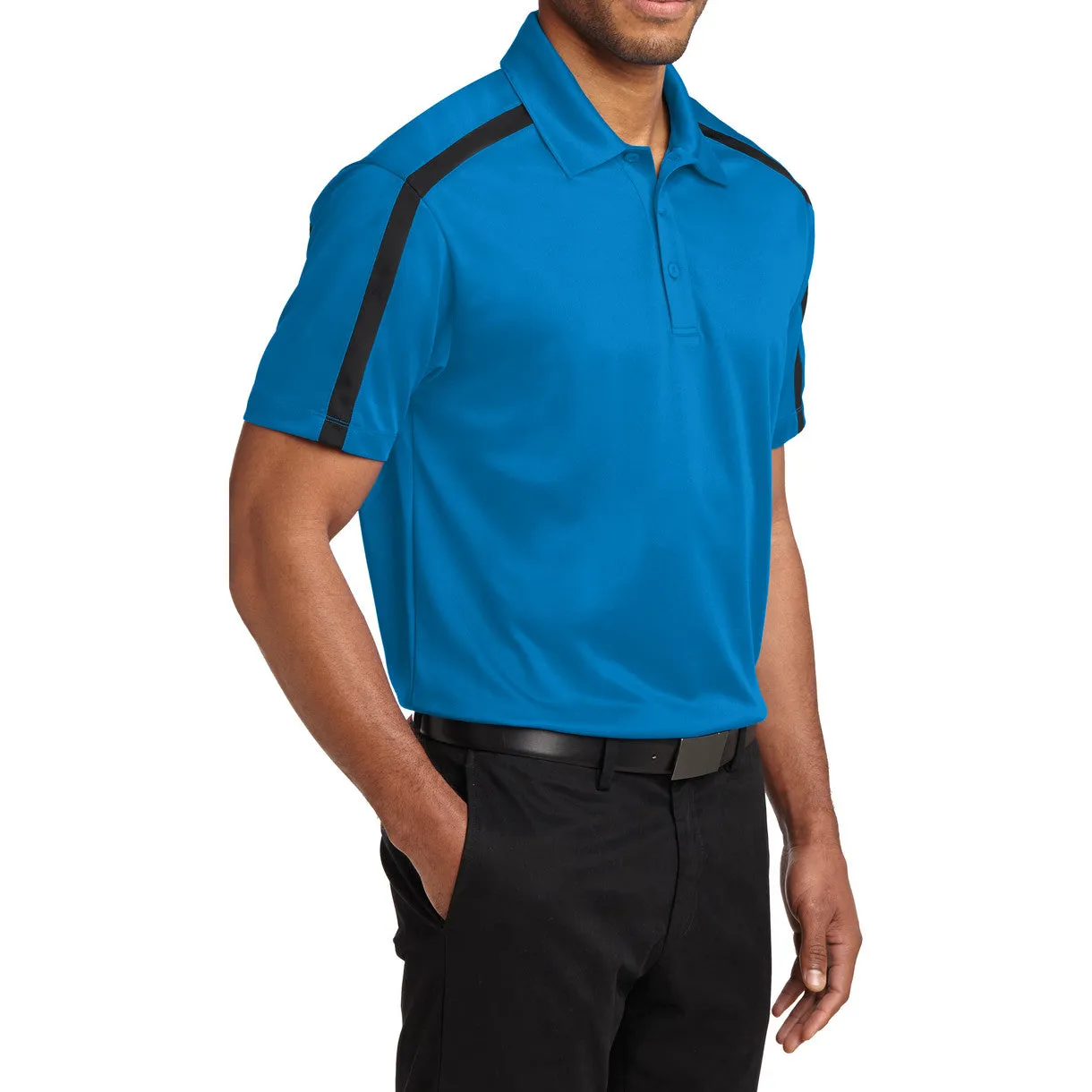 Men's Silk Touch Performance Colorblock Stripe Polo