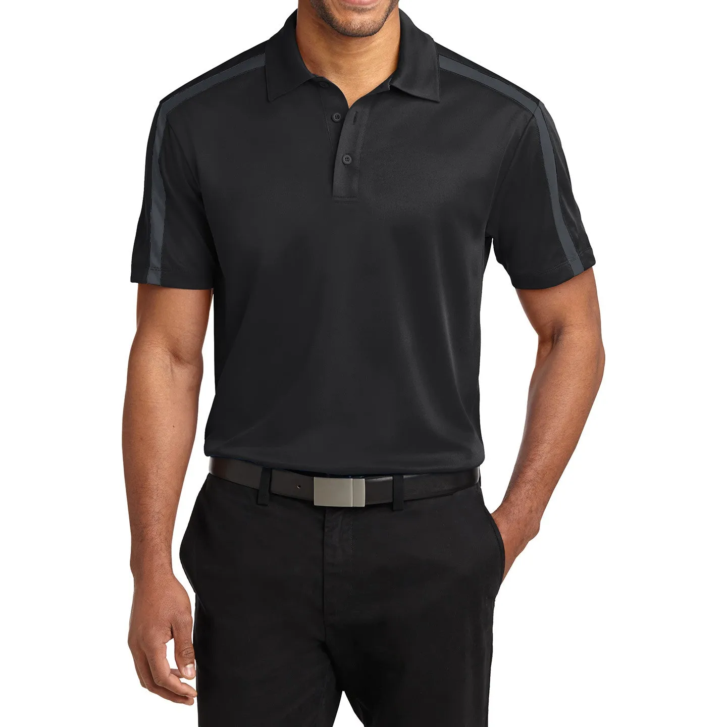 Men's Silk Touch Performance Colorblock Stripe Polo