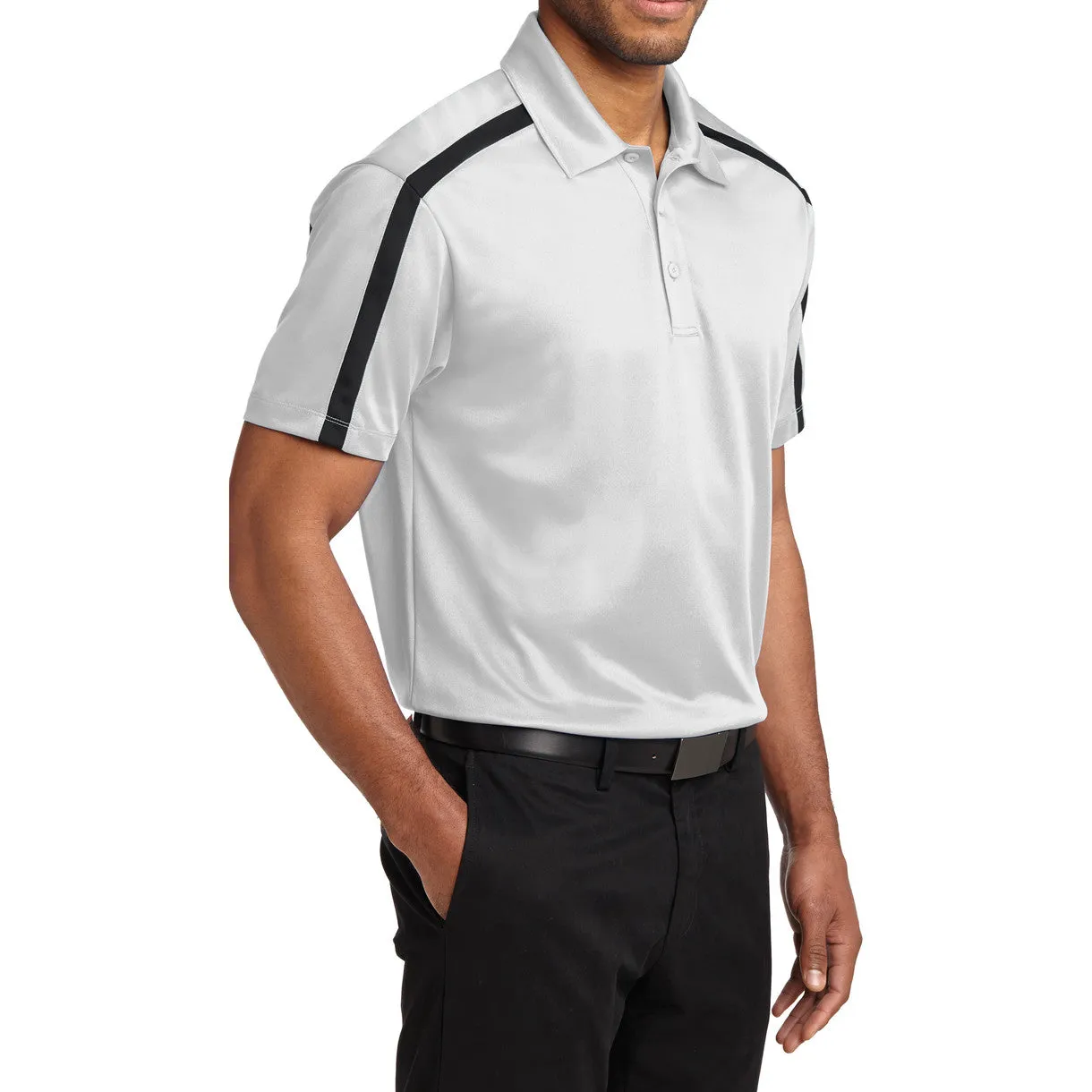 Men's Silk Touch Performance Colorblock Stripe Polo
