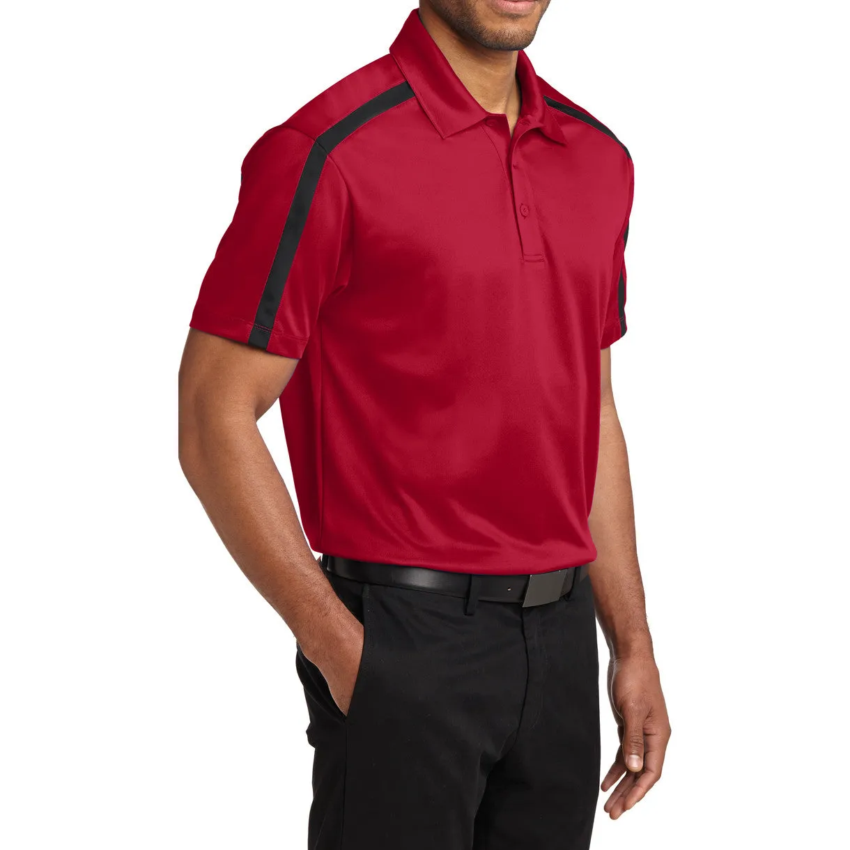 Men's Silk Touch Performance Colorblock Stripe Polo