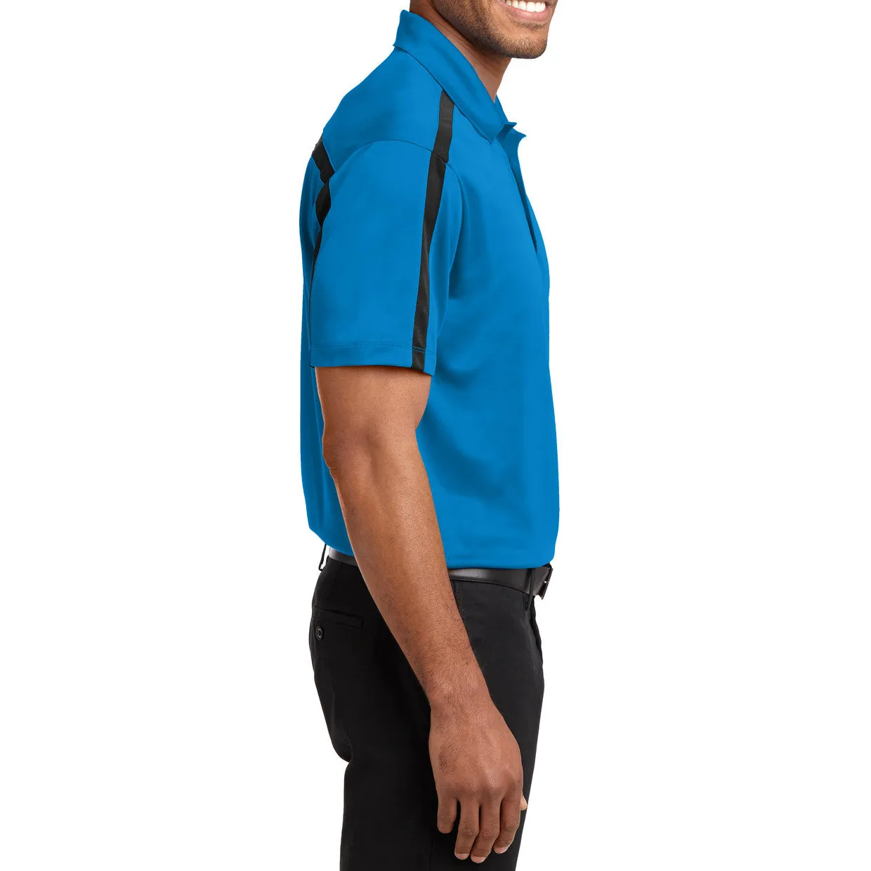 Men's Silk Touch Performance Colorblock Stripe Polo
