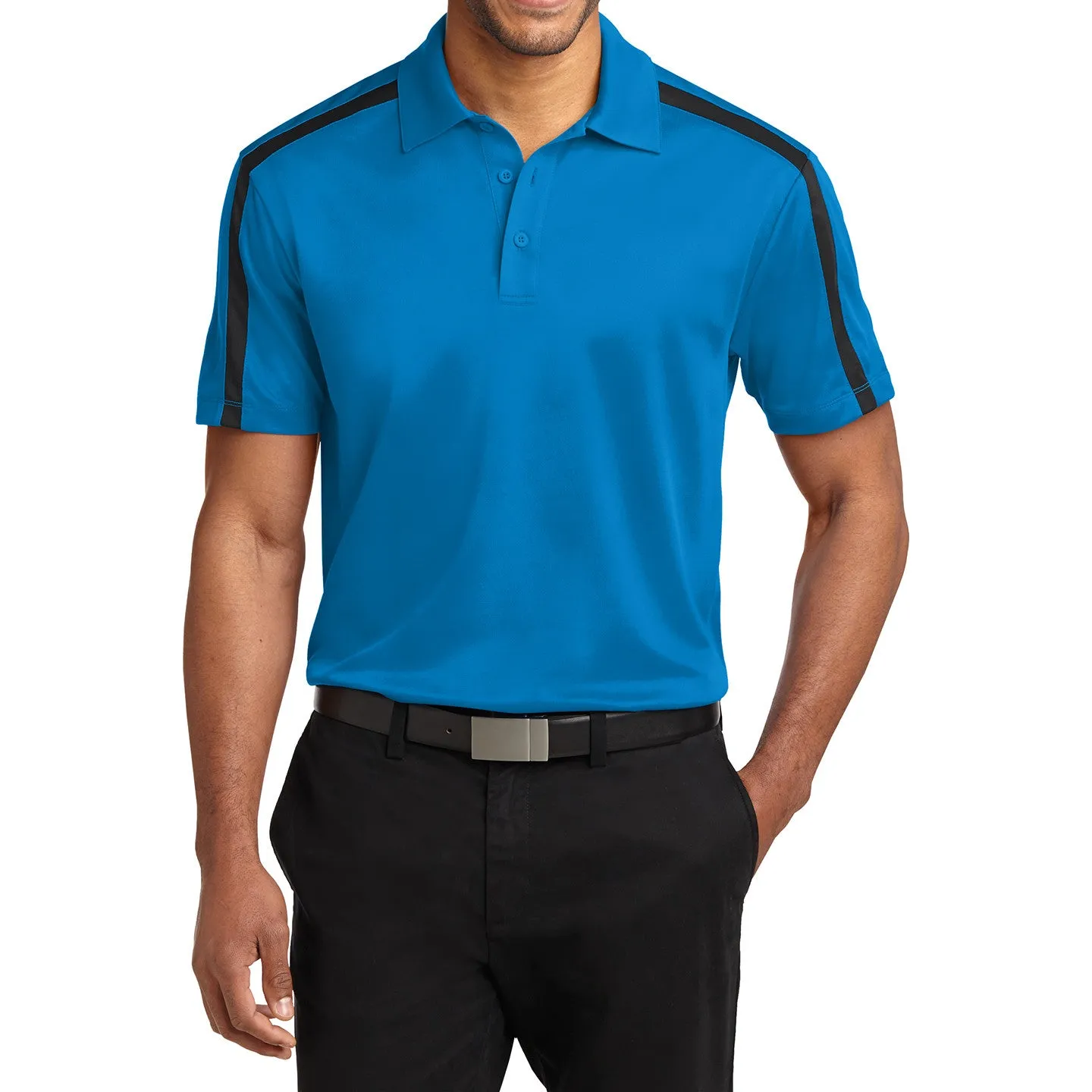 Men's Silk Touch Performance Colorblock Stripe Polo
