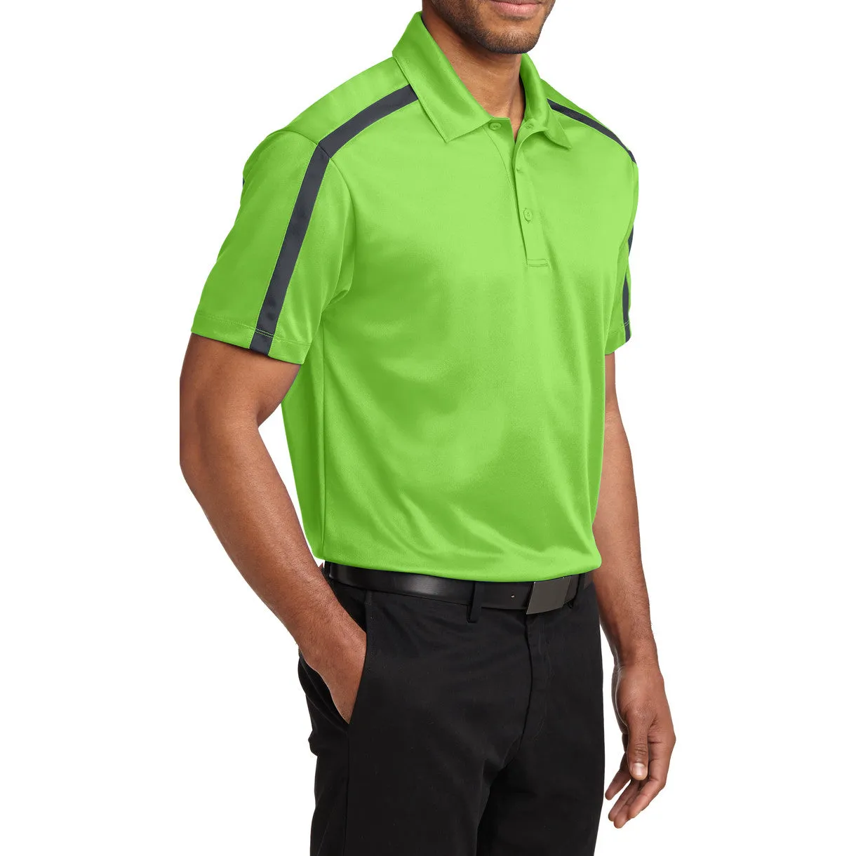 Men's Silk Touch Performance Colorblock Stripe Polo