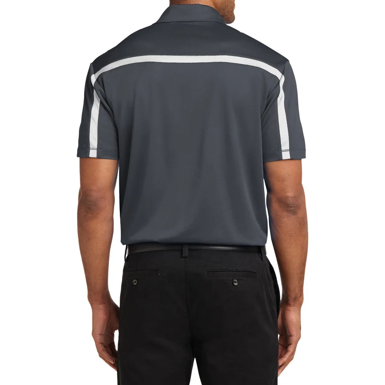 Men's Silk Touch Performance Colorblock Stripe Polo