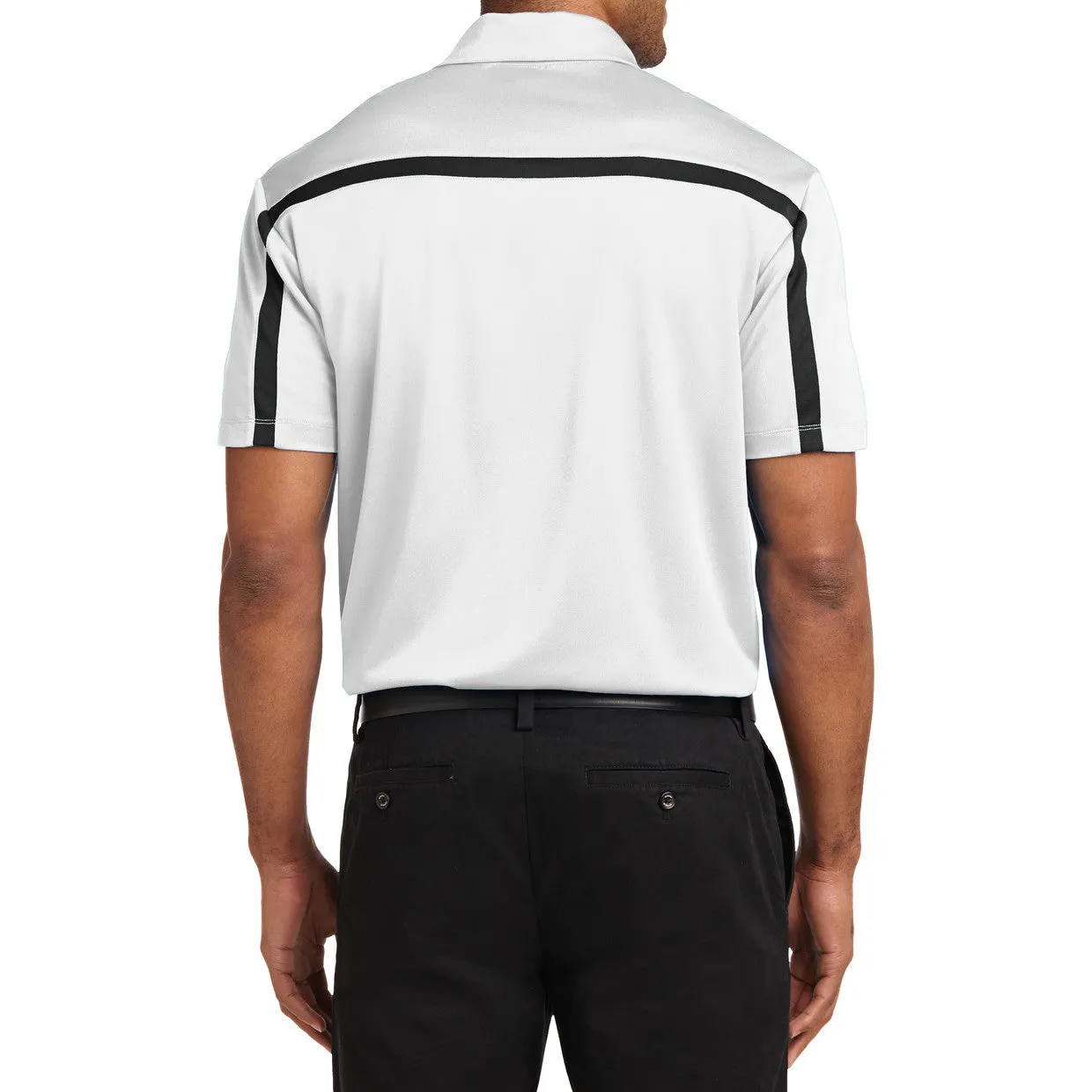 Men's Silk Touch Performance Colorblock Stripe Polo