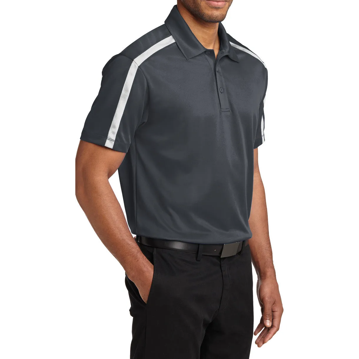 Men's Silk Touch Performance Colorblock Stripe Polo