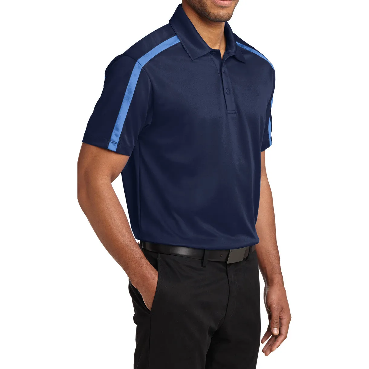 Men's Silk Touch Performance Colorblock Stripe Polo