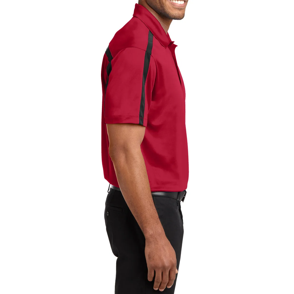 Men's Silk Touch Performance Colorblock Stripe Polo