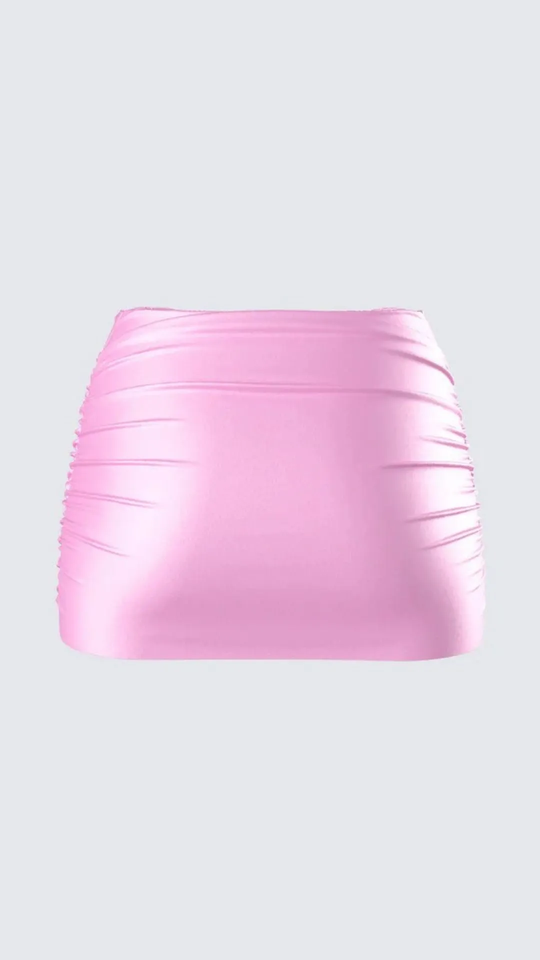 Mini Rushed Pink Skirt