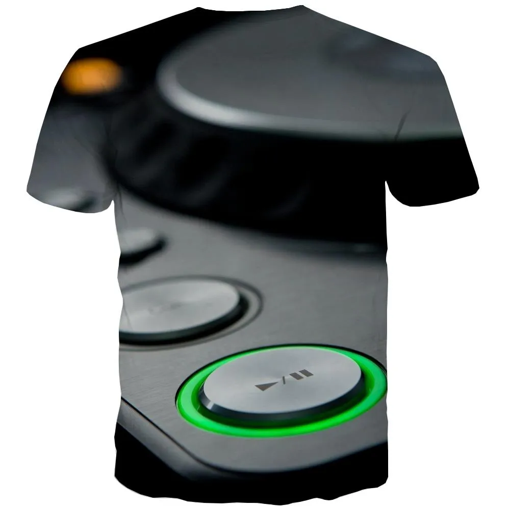 Music T shirts Men Instrument T shirts Funny Retro T-shirts Graphic Electronic T-shirts 3d