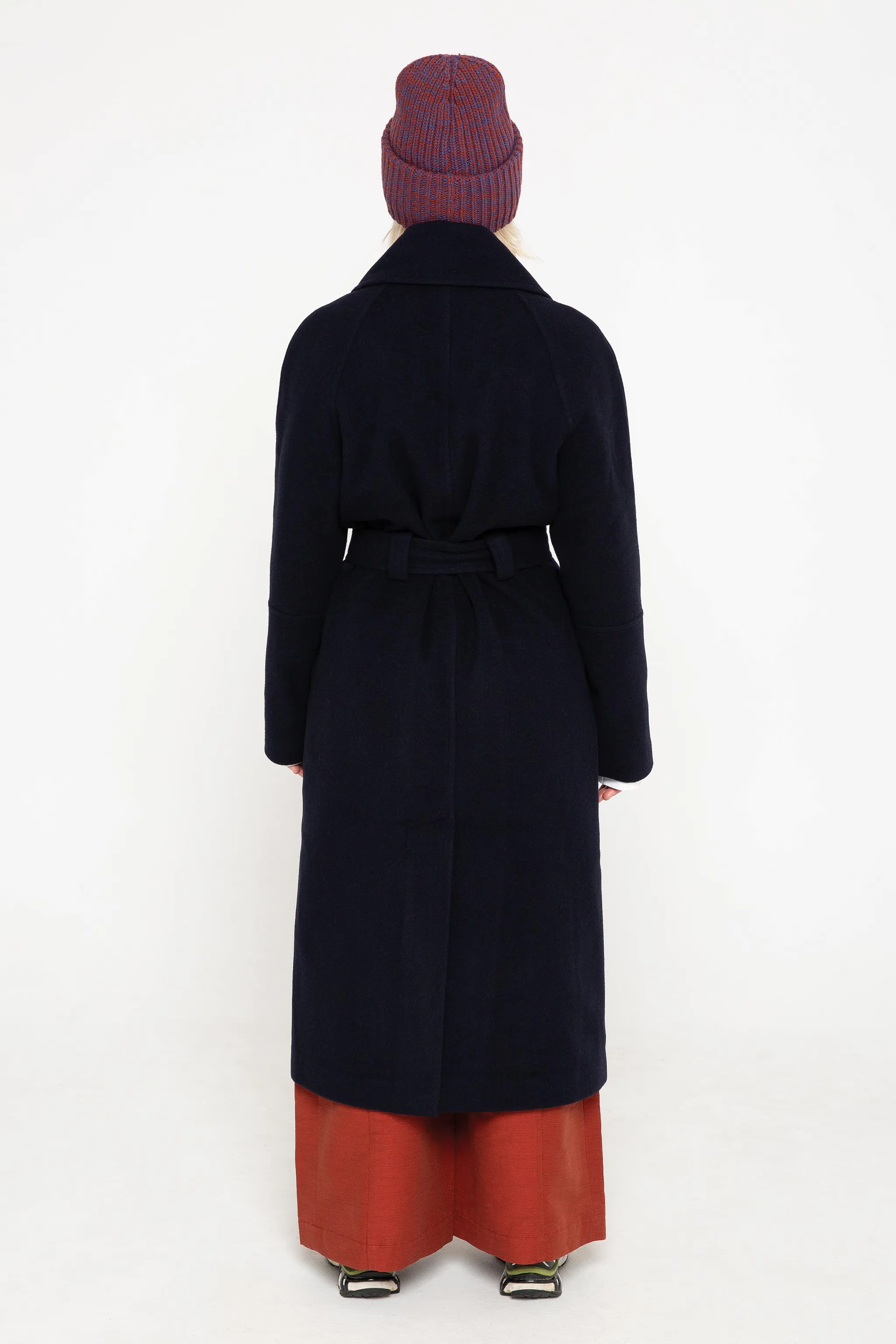 Navy wrap coat