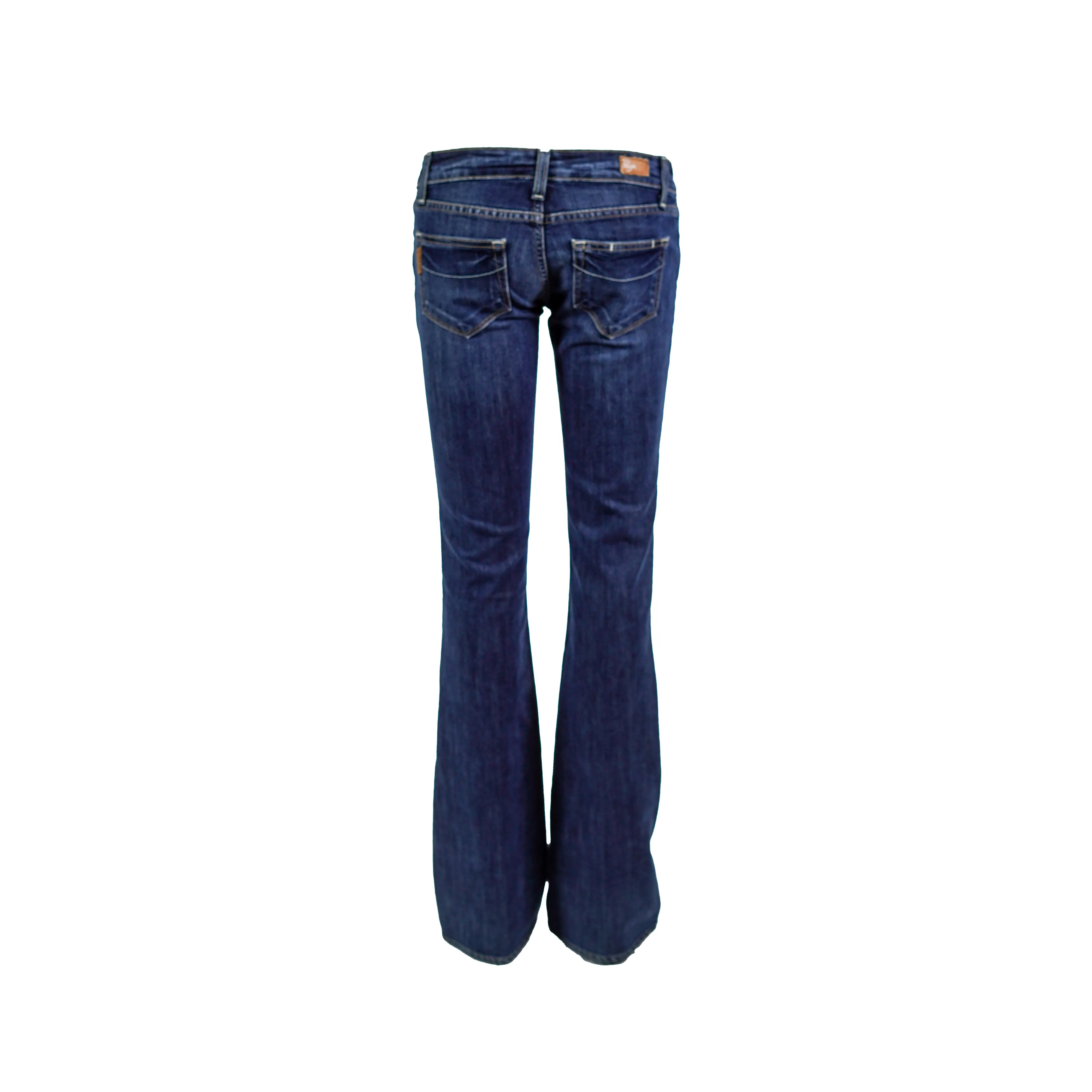 Paige Junior's Stretch Canyon Boot Cut Low Rise Jeans Dark Blue Size 24