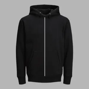 Piping Reflective Black Hoodie
