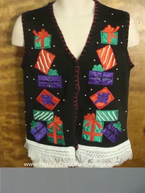 Stacked Presents Ugly Christmas Jumper Vest
