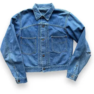 Vintage Pleated Type II Style Denim Jacket SZ M  | Vintage Denim Workwear Seattle | Seattle Vintage Denim