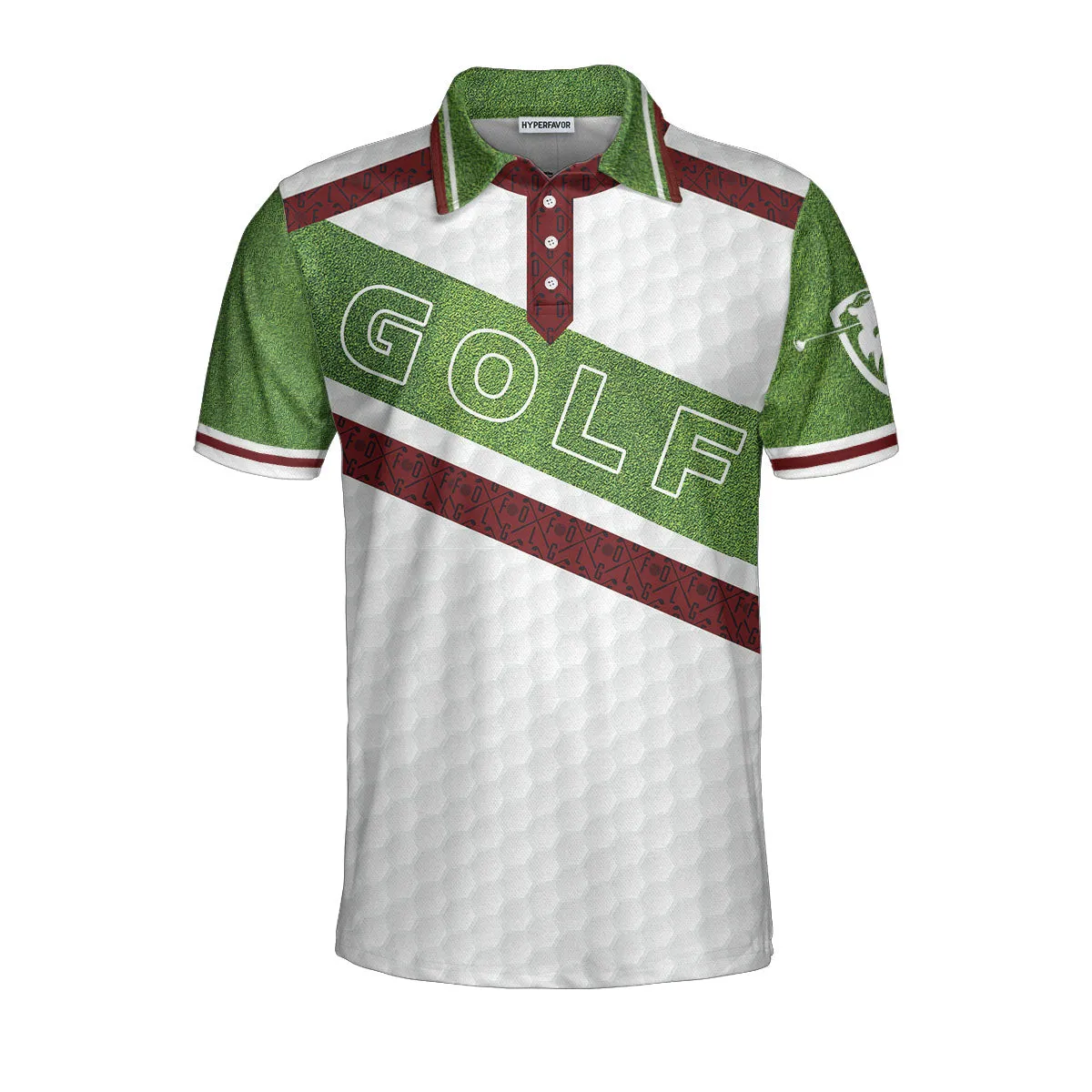 White And Green Men Golfer Golf Polo Shirt, Unique Golf Shirt For Men, Cool Gift For Golfers Coolspod