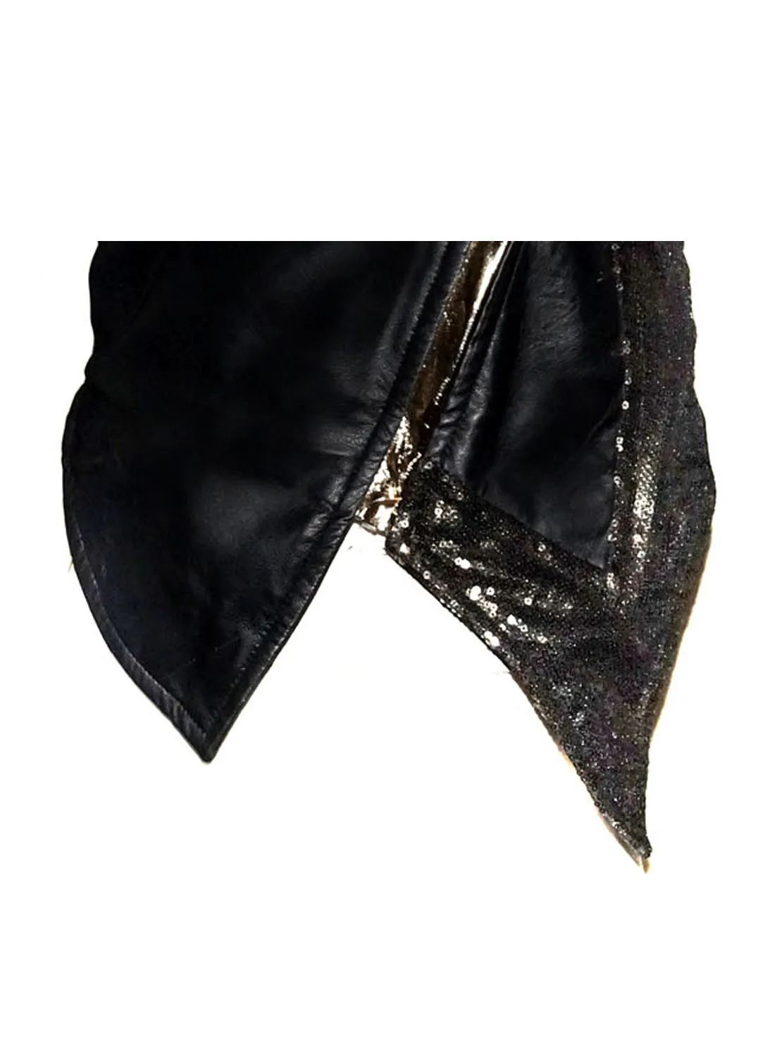 Women Leather Asymmetrical Soft Leather Jacket with High Neck Collars Embroidered